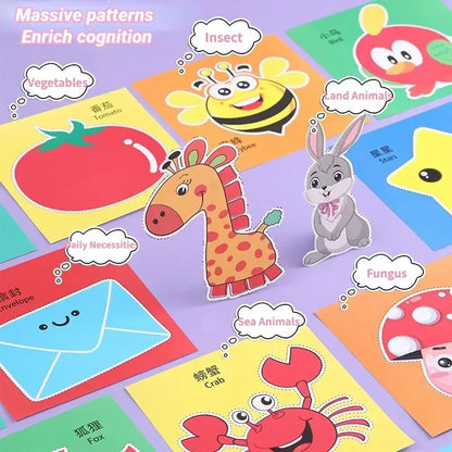 Paper Cut Craft Kit for Kids – 48PCS DIY Paper Art Activity Set