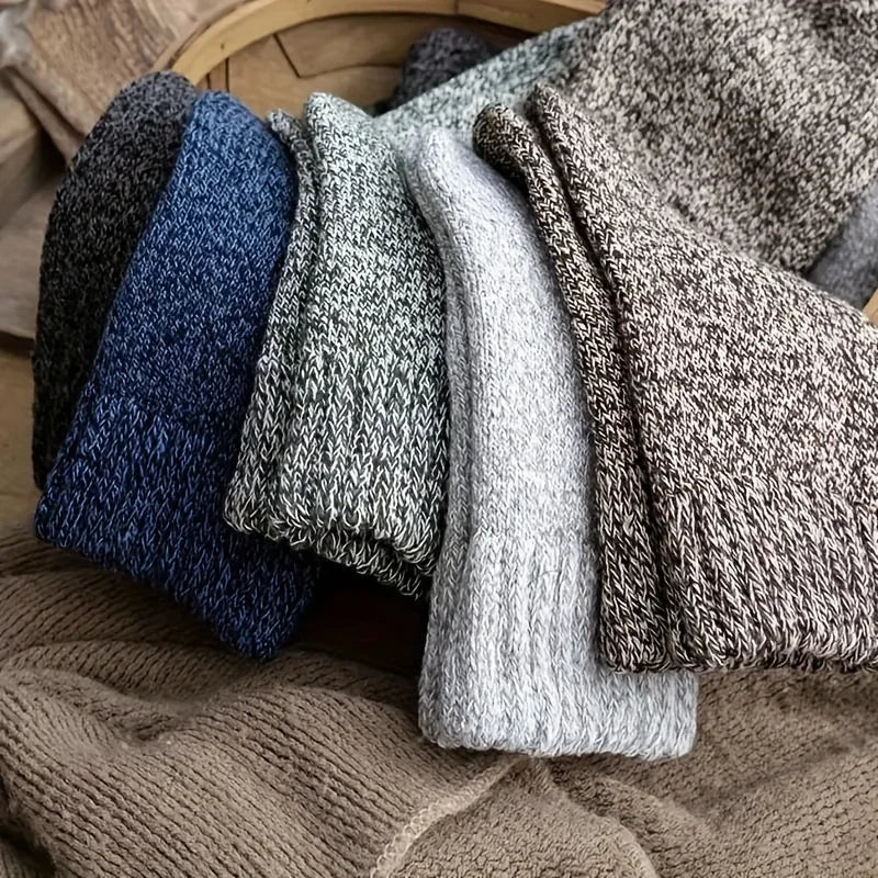 Men's Warm Socks Thick Thermal Crew Socks for Winter