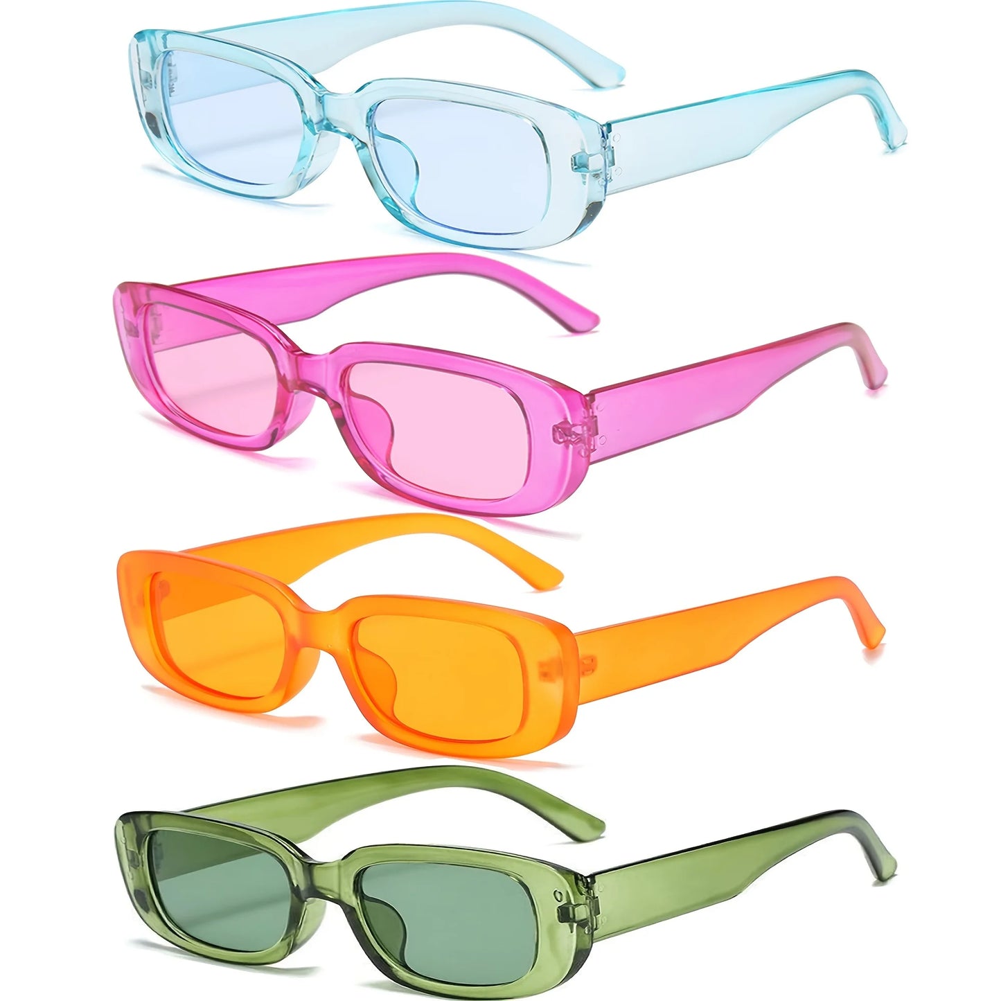 Vintage Square Sunglasses UV400 Retro Square Frame