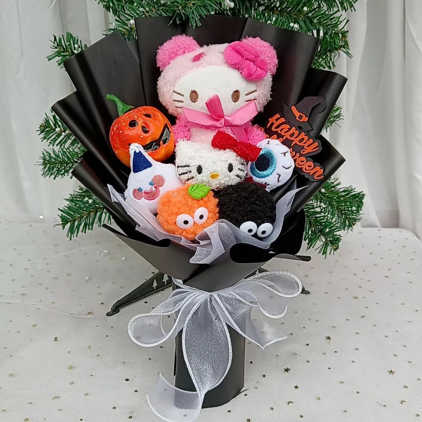 Plush Flower Bouquet with Soft Plush Roses for Gifts and Home Decor