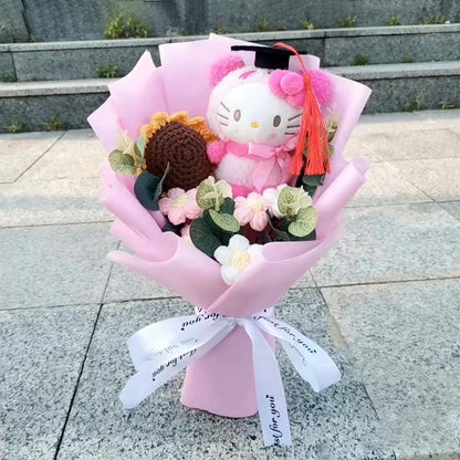 Plush Flower Bouquet with Soft Plush Roses for Gifts and Home Decor