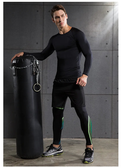 Men's Compression Shirt Long Sleeve Quick Dry Gym Top