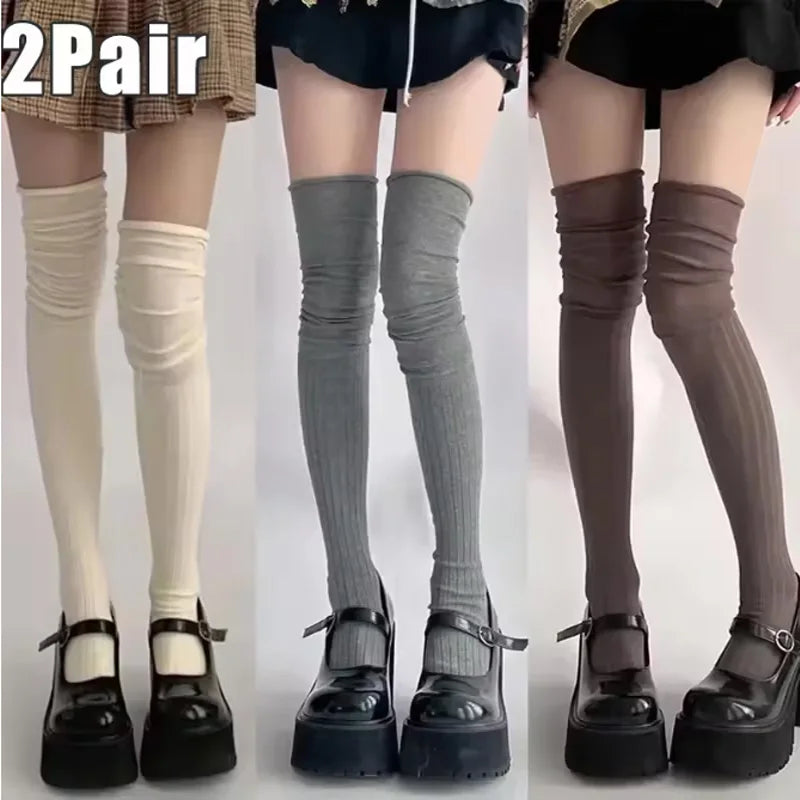 Women's Thigh High Socks Knitted Boot Leg Warmer Socks