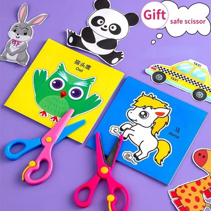 Paper Cut Craft Kit for Kids – 48PCS DIY Paper Art Activity Set