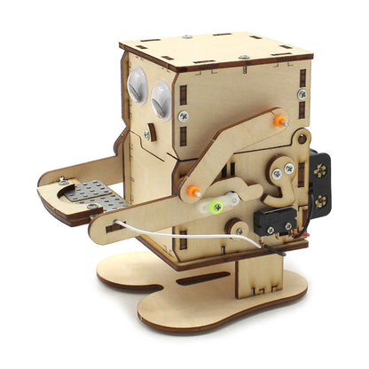 STEM Robot Kit DIY Wooden Science Experiment Model for Kids