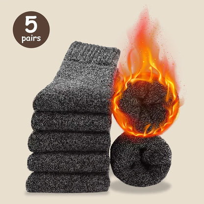 Men's Warm Socks Thick Thermal Crew Socks for Winter