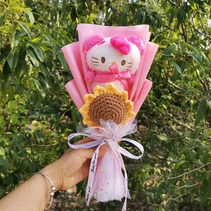 Plush Flower Bouquet with Soft Plush Roses for Gifts and Home Decor
