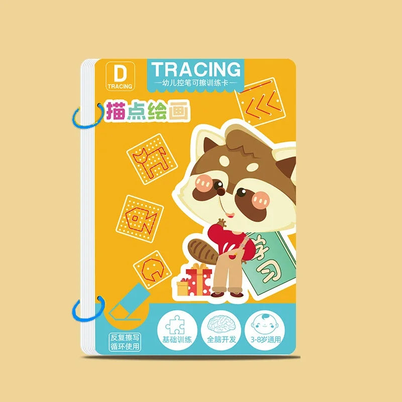 Reusable Tracing Workbook Pen Control & Writing Practice for Kids