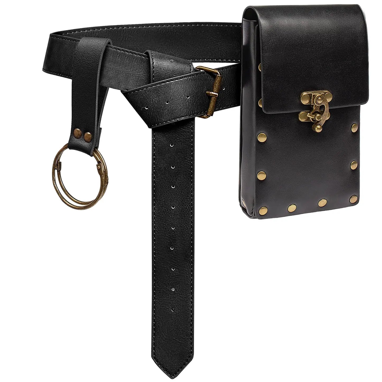 Medieval Cosplay Belt Set with Waist Pouch for Renaissance Costume