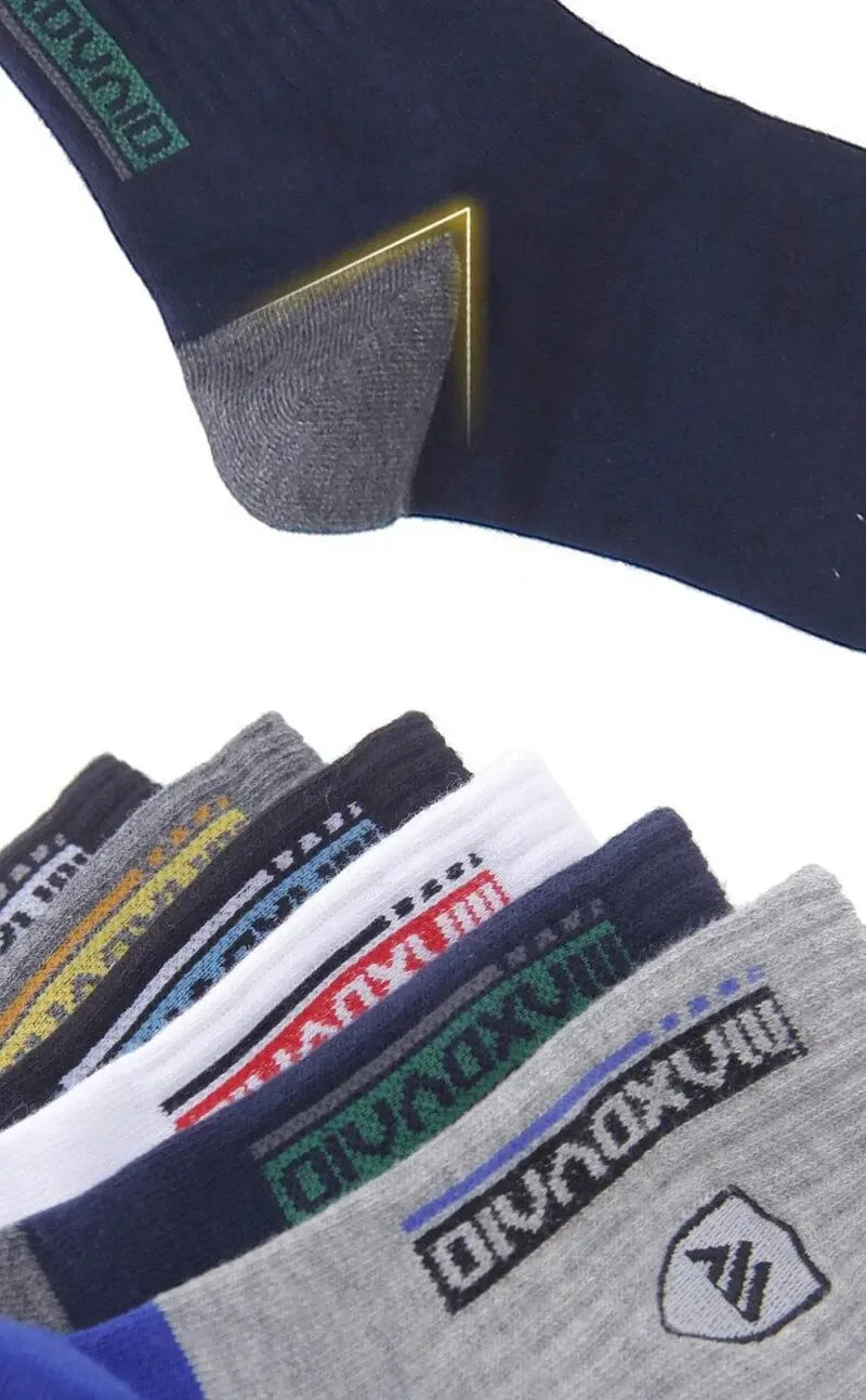 Men's Sports Socks Breathable Mid-Calf Basketball Socks 5 Pairs