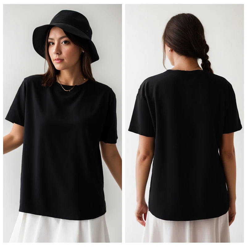 Cotton T-Shirt 220G Short Sleeve Crew Neck Casual Tee