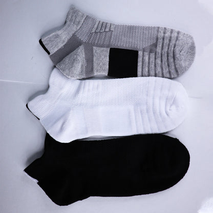 Sports Terry Socks Cushioned Moisture Wicking Ankle Socks 3 Pairs
