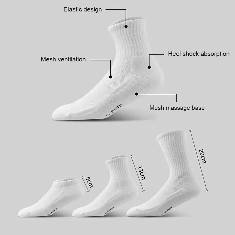 Basketball Socks Cotton Cushioned Crew Sports Socks for Men