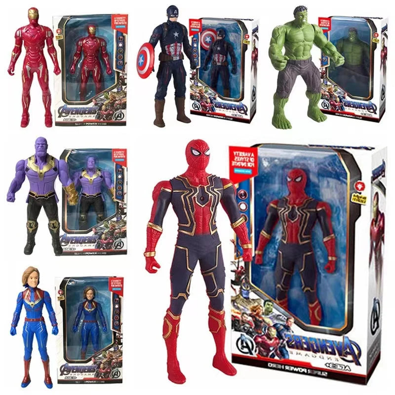 Superhero Action Figure 17cm Light-Up Poseable Collectible Model