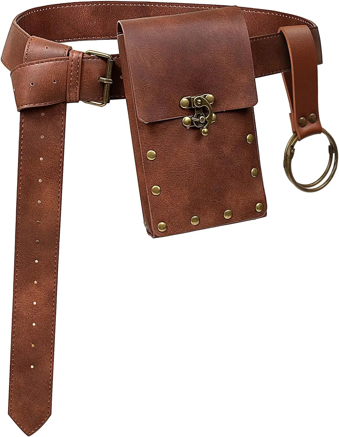 Medieval Cosplay Belt Set with Waist Pouch for Renaissance Costume
