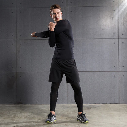 Men's Compression Shirt Long Sleeve Quick Dry Gym Top