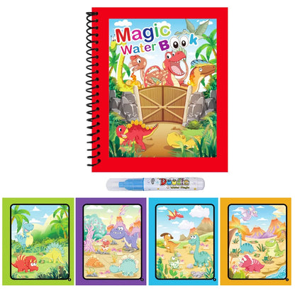 Magic Water Drawing Book Reusable Mess Free Coloring Book for Kids