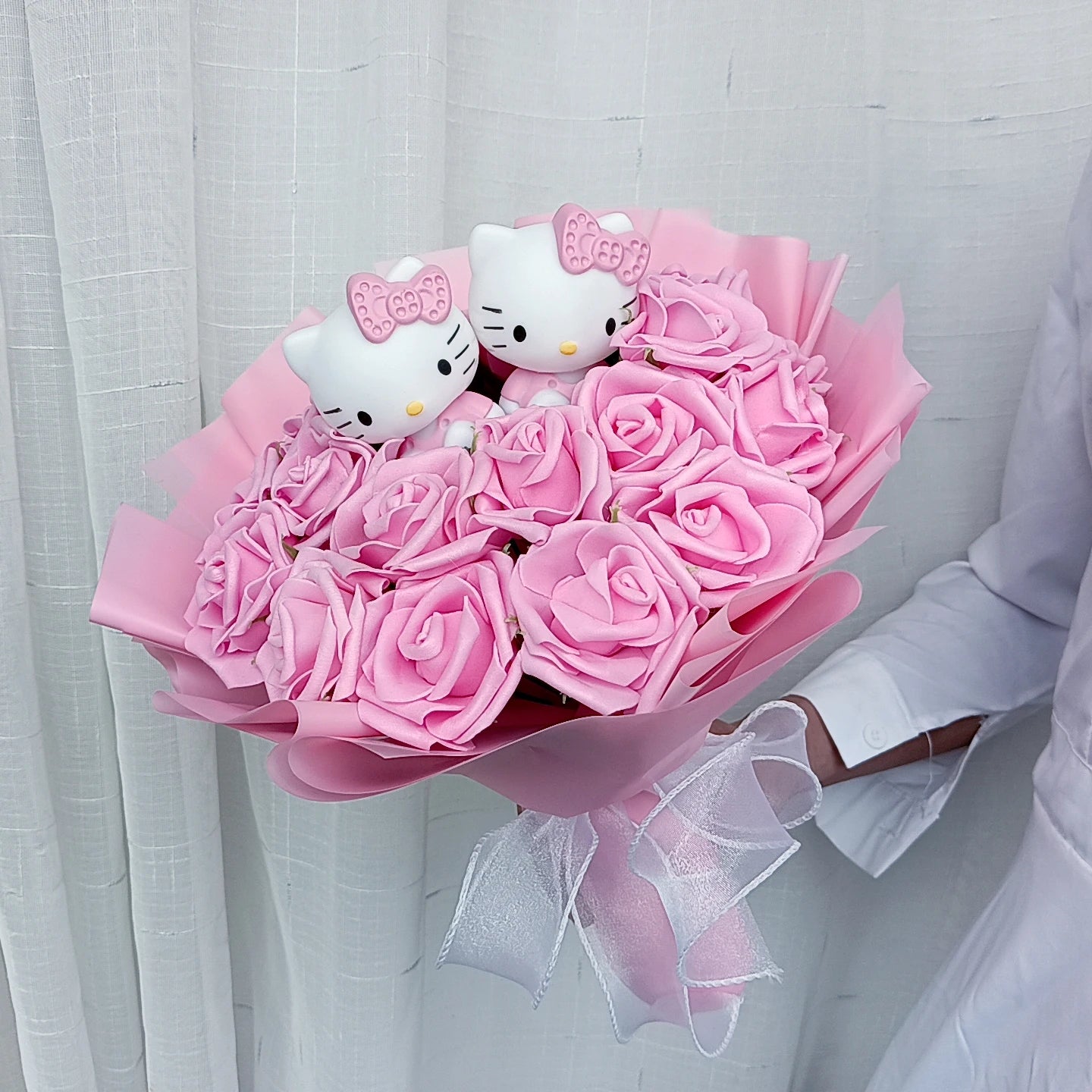 Plush Flower Bouquet with Soft Plush Roses for Gifts and Home Decor
