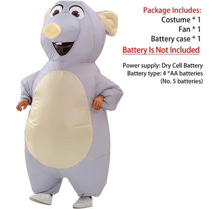 Inflatable Mouse Costume for Adults with Fan
