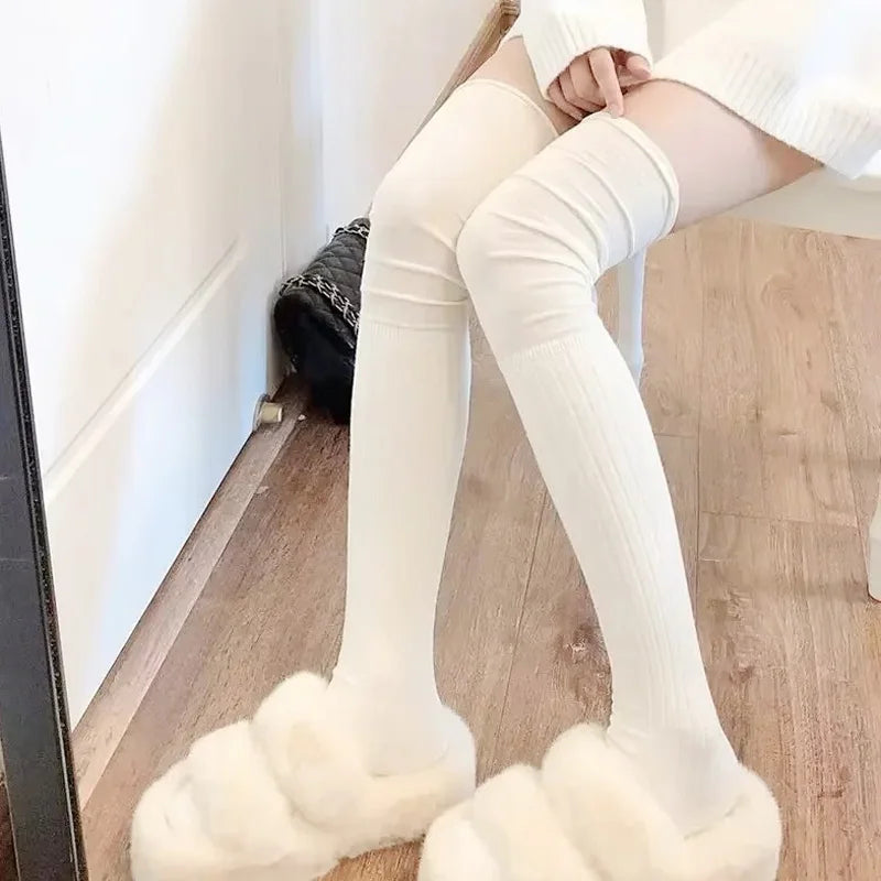 Women's Thigh High Socks Knitted Boot Leg Warmer Socks