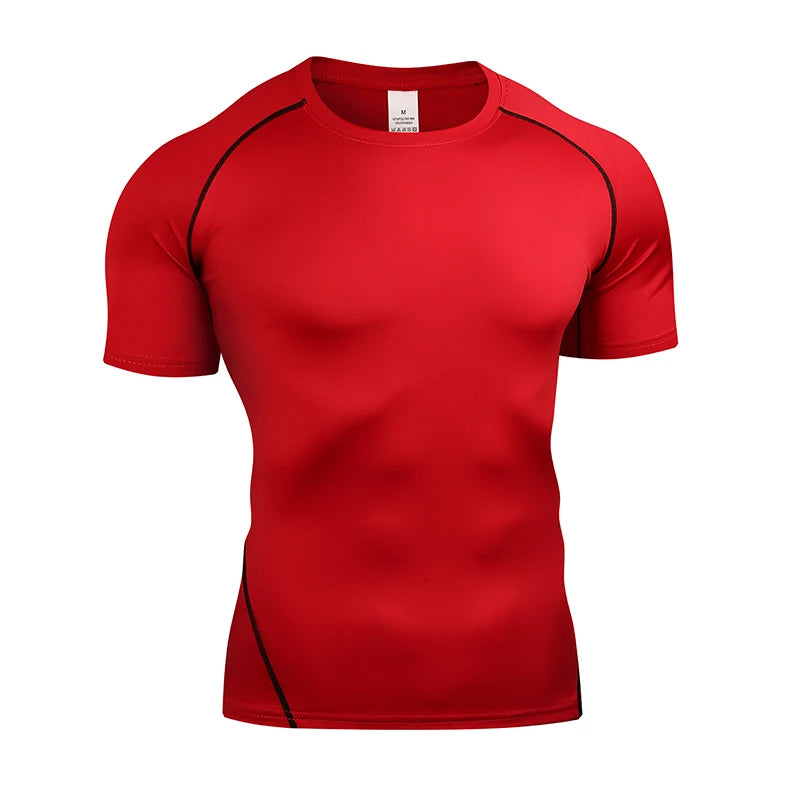 Men's Compression T Shirt Quick Dry Gym Running Top