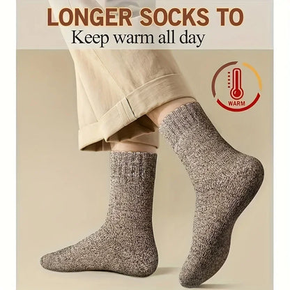 Men's Warm Socks Thick Thermal Crew Socks for Winter