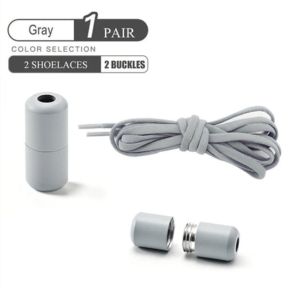Elastic No Tie Shoelaces with Metal Lock for Kids & Adults