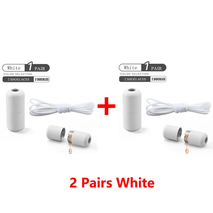 Elastic No Tie Shoelaces with Metal Lock for Kids & Adults