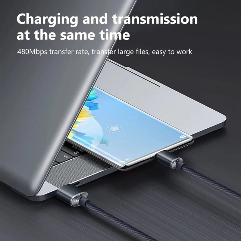 USB-C to USB-C Fast Charging Cable 120W Braided Data Sync Cord