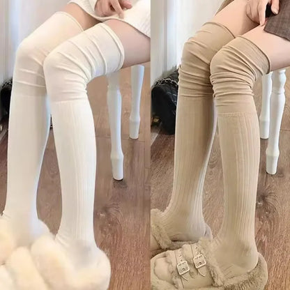 Women's Thigh High Socks Knitted Boot Leg Warmer Socks