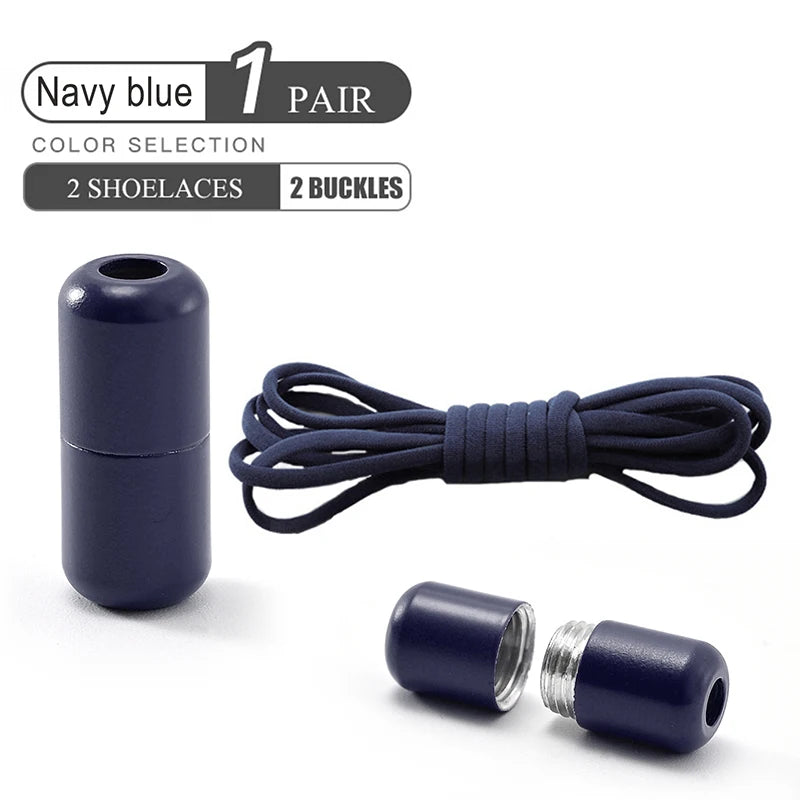 Elastic No Tie Shoelaces with Metal Lock for Kids & Adults