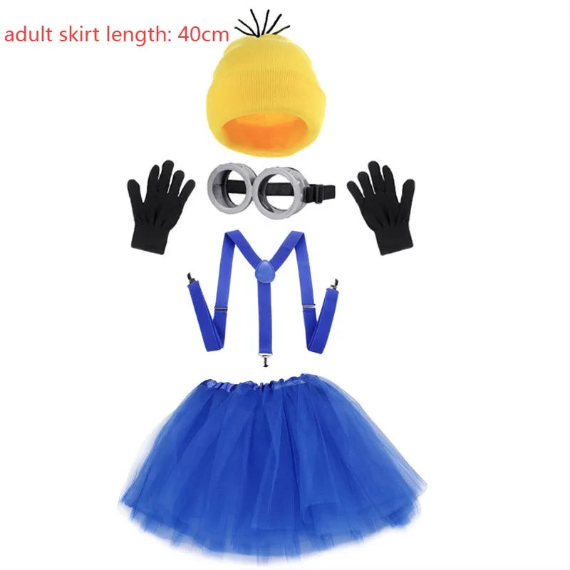 Yellow Costume Accessory Set with Beanie, Goggles and Gloves