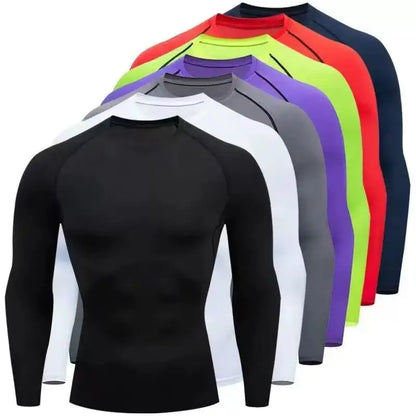 Men's Compression Shirt Long Sleeve Quick Dry Gym Top