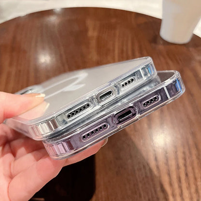 Magnetic Transparent Phone Case with Wireless Charging Support