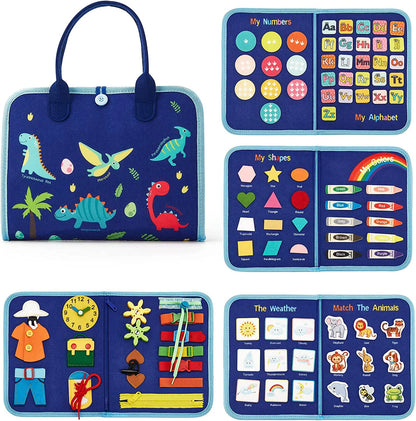 Montessori Busy Board Sensory Activity Toy for Toddlers 45 x 28 cm