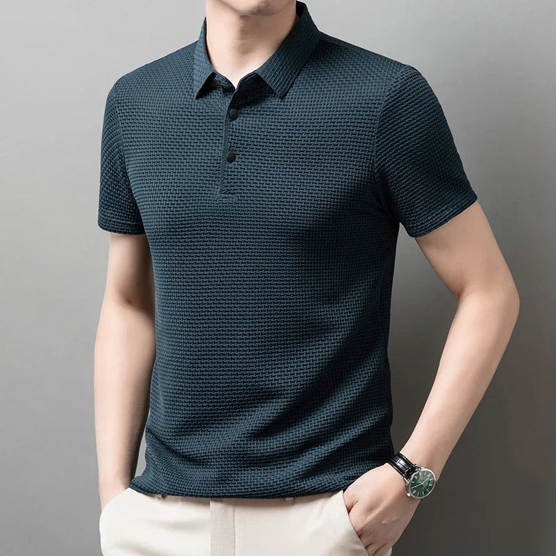 Men's Polo Shirt Breathable Short Sleeve Casual Summer Top
