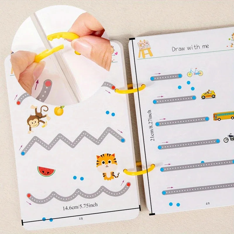 Reusable Tracing Workbook Pen Control & Writing Practice for Kids