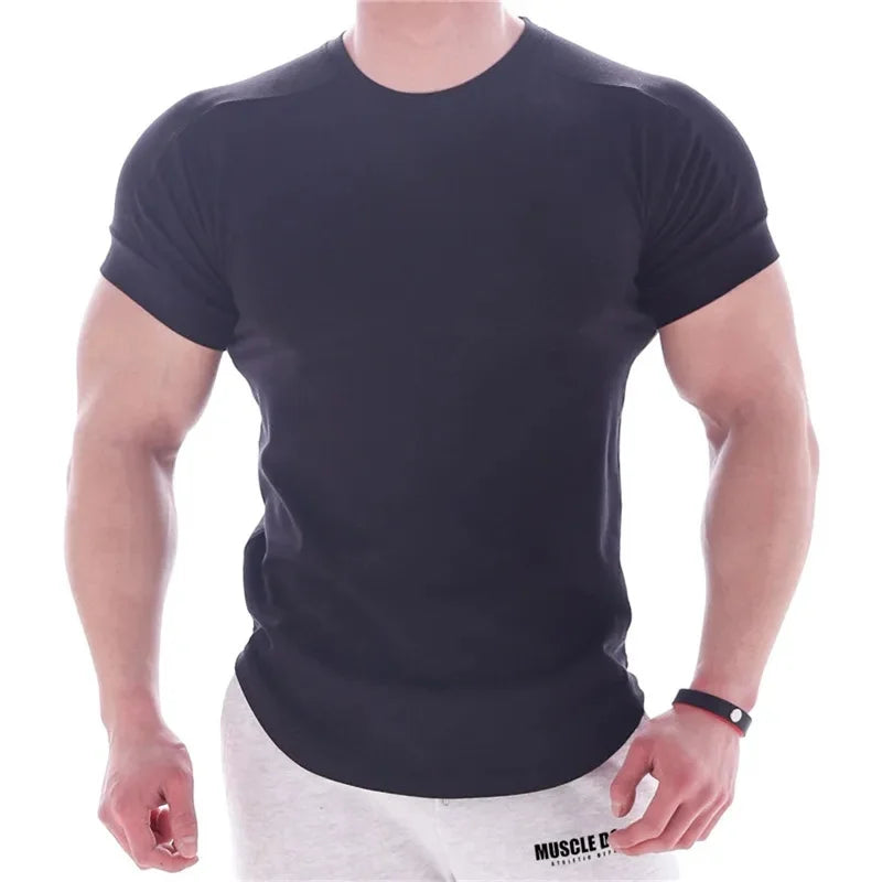 Men's Workout Shirt Quick Dry Short Sleeve Fitness T-Shirt