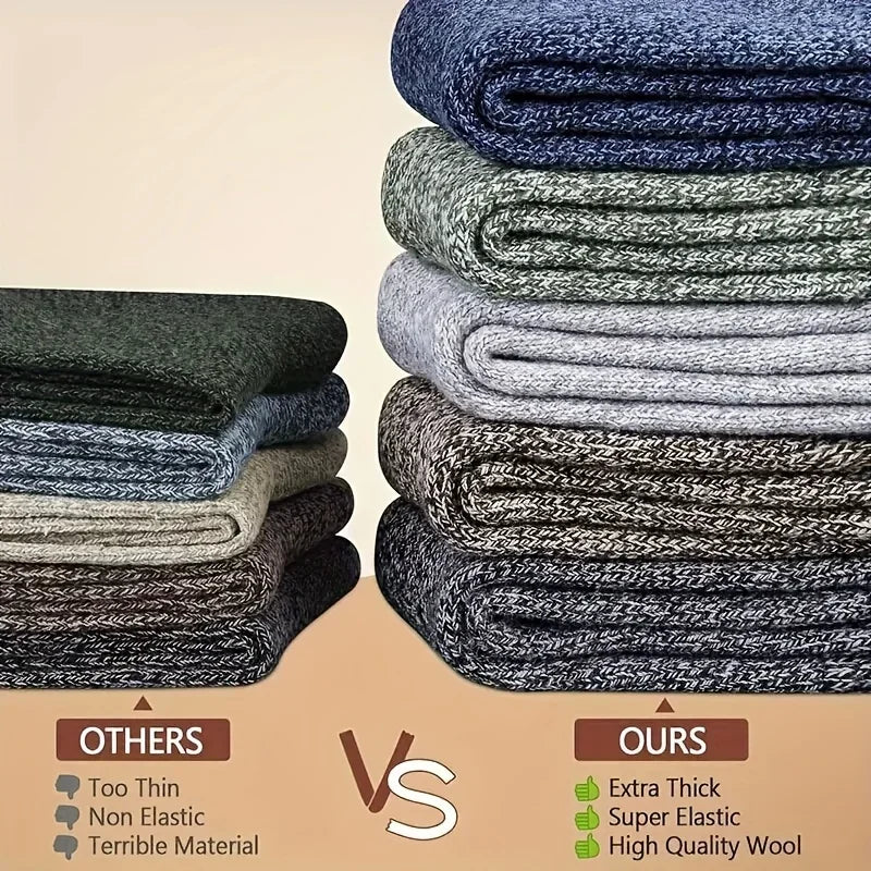 Men's Warm Socks Thick Thermal Crew Socks for Winter