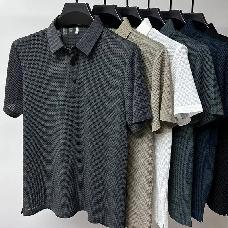 Men's Polo Shirt Breathable Short Sleeve Casual Summer Top