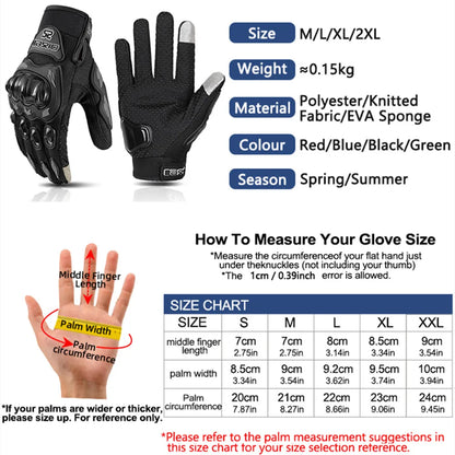 Motorcycle Gloves with Touch Screen & Hard Knuckle Protection