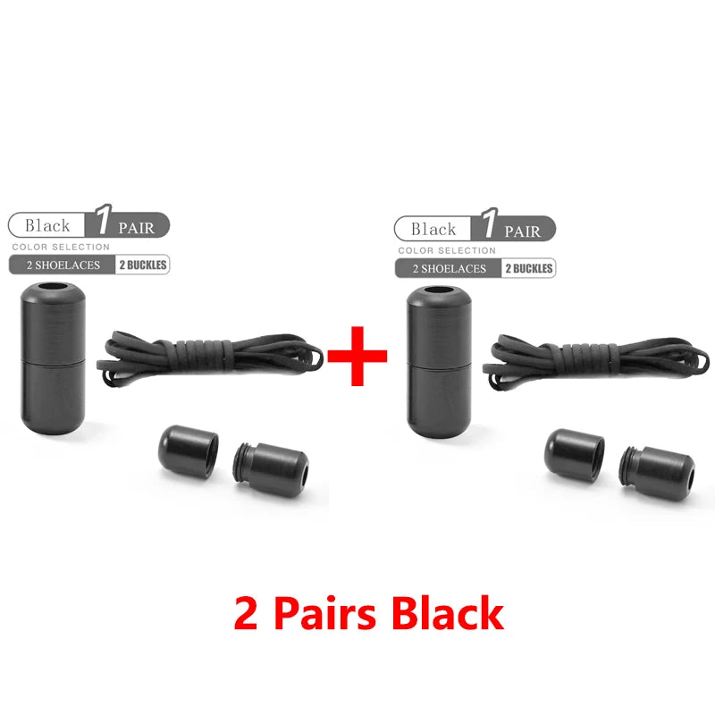 Elastic No Tie Shoelaces with Metal Lock for Kids & Adults