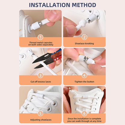 Elastic No Tie Shoelaces with Metal Lock for Kids & Adults