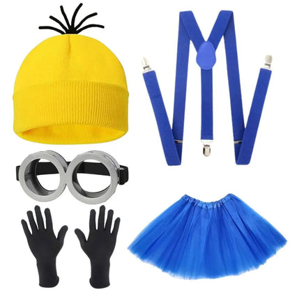 Fantasy Costume Accessory Set with Beanie, Gloves and Goggles