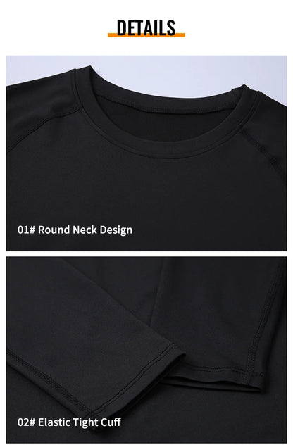 Men's Compression Shirt Long Sleeve Quick Dry Gym Top