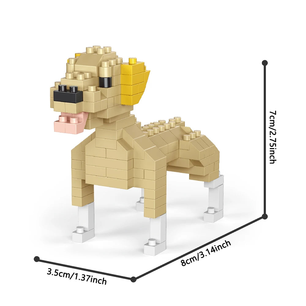 Dog Building Block Set Mini Micro Brick Construction Model Toy