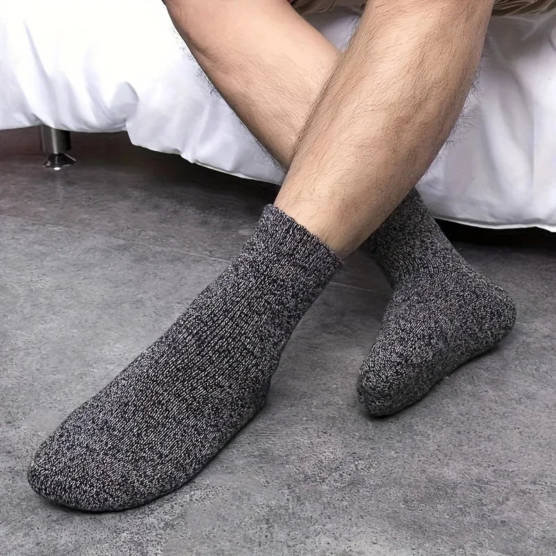 Men's Warm Socks Thick Thermal Crew Socks for Winter