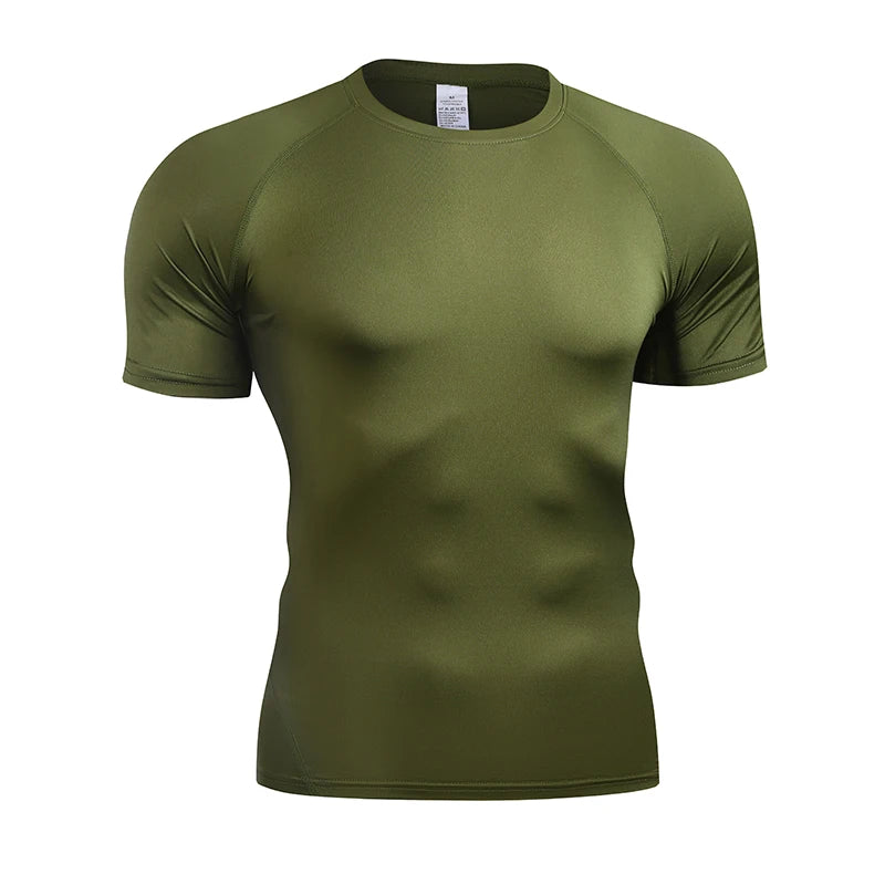 Men's Compression T Shirt Quick Dry Gym Running Top