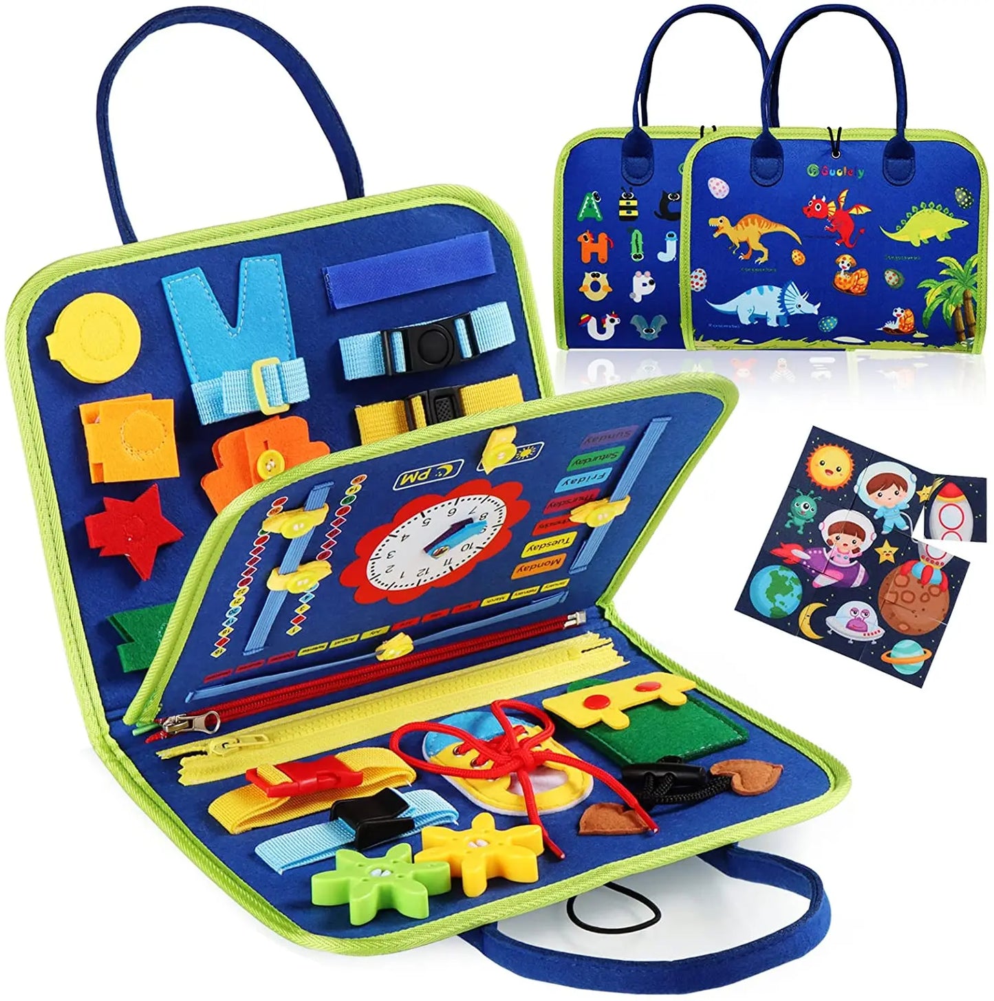 Montessori Busy Board Sensory Activity Toy for Toddlers 45 x 28 cm