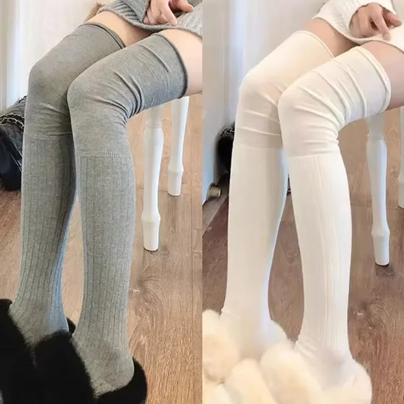 Women's Thigh High Socks Knitted Boot Leg Warmer Socks